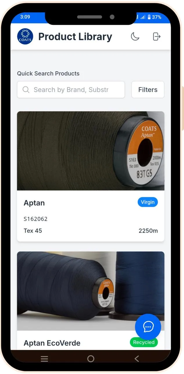 Coats Product Library App